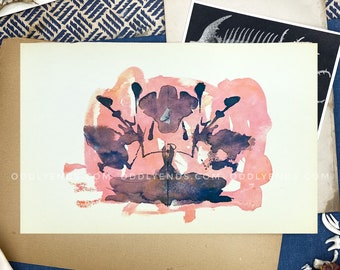 Real 1958 Holtzman Inkblot Board, EXTREMELY RARE, Not Reproduction, Vintage Publication, Rorschach Test (ref5)