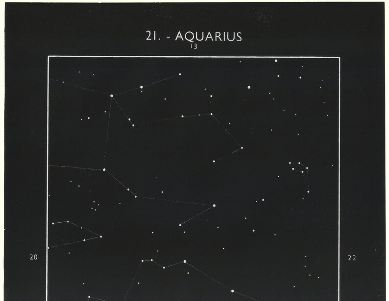 Aquarius Constellation Star Chart