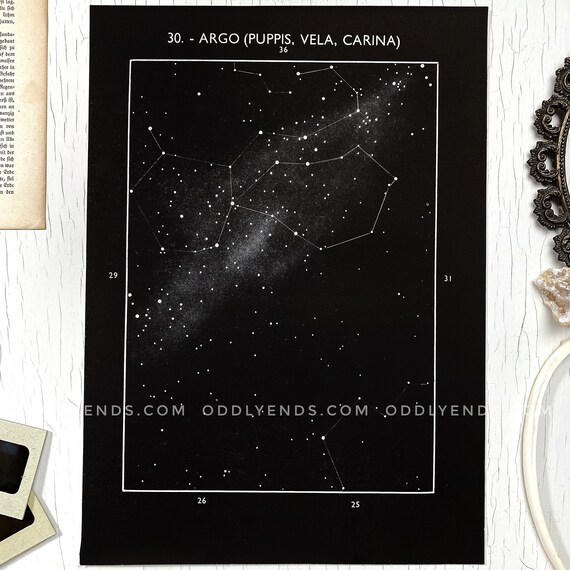 1950's Argo Constellation Original Vintage Star Chart Etsy