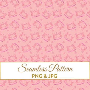 Seamless Skeleton Hand Heart Pattern JPG PNG, Pink Halloween Digital Paper, Pastel Goth Halloween Fabric Design, Cute Commercial Use Art