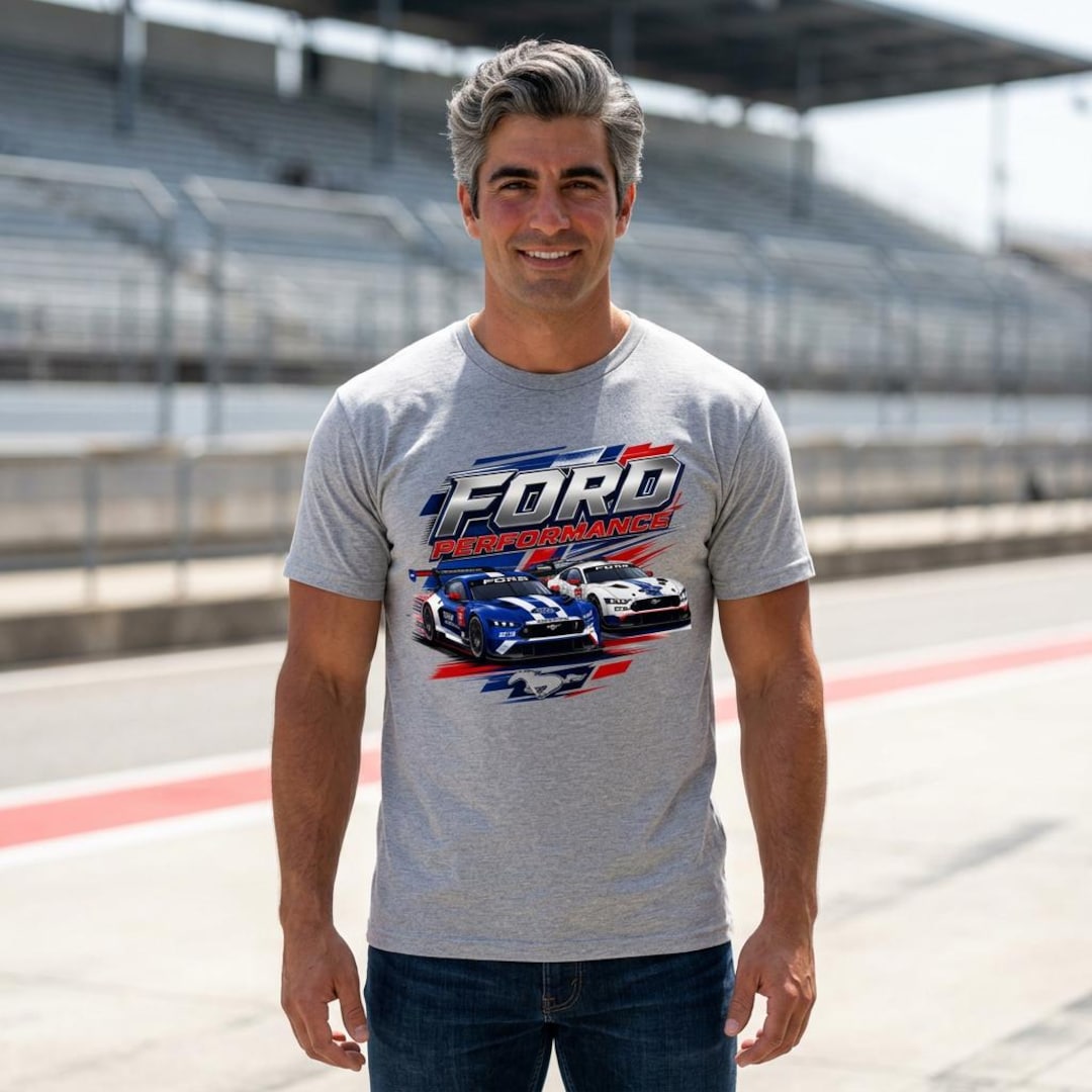 Ford Performance Racing Cars T-shirt | Retro Sports Car Mustang GT3 ...