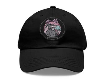 Gorra Summerween Grim Reaper on Beach Vibe con parche de cuero (disponible en diferentes colores)
