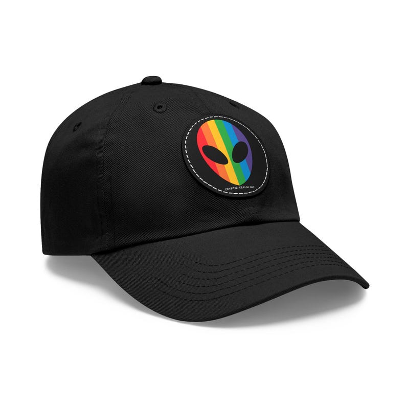 Rainbow Alien Head Patch Hat (Diff Hat Colors Available) image 3