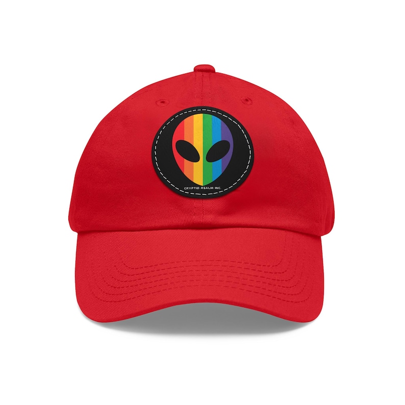 Rainbow Alien Head Patch Hat (Diff Hat Colors Available) image 7