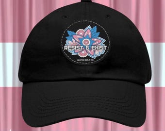 Resist & Exist Trans Rights Patch Hat (Diff Hat Colors Available)