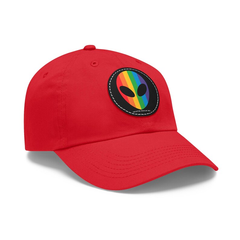 Rainbow Alien Head Patch Hat (Diff Hat Colors Available) image 8