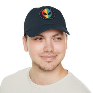 Rainbow Alien Head Patch Hat (Diff Hat Colors Available) image 14