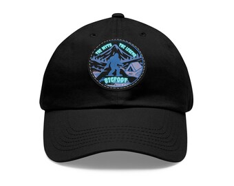 El mito, la leyenda, Bigfoot, gorra de cuero con parche (disponible en diferentes colores).