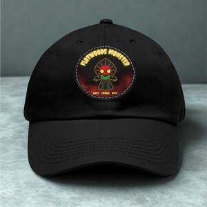 Flatwoods Monster Round Leather Patch Cotton Hat - Cryptid Fan Gift Idea
