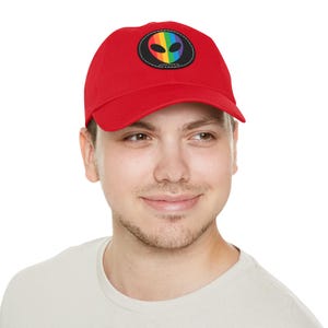 Rainbow Alien Head Patch Hat (Diff Hat Colors Available) image 9