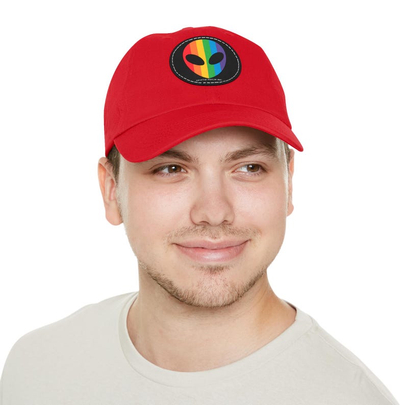 Rainbow Alien Head Patch Hat (Diff Hat Colors Available) image 9
