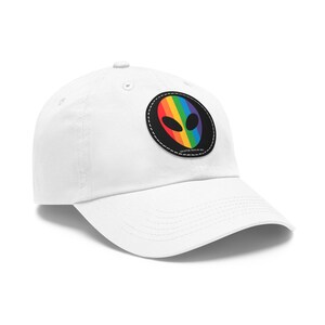 Rainbow Alien Head Patch Hat (Diff Hat Colors Available) image 4