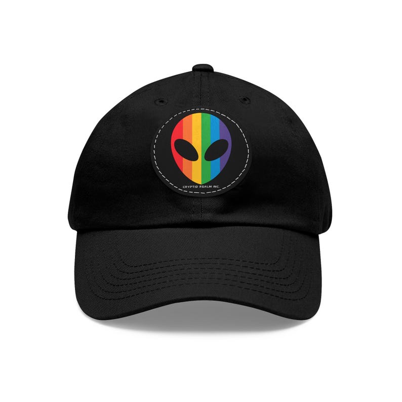 Rainbow Alien Head Patch Hat (Diff Hat Colors Available) image 1