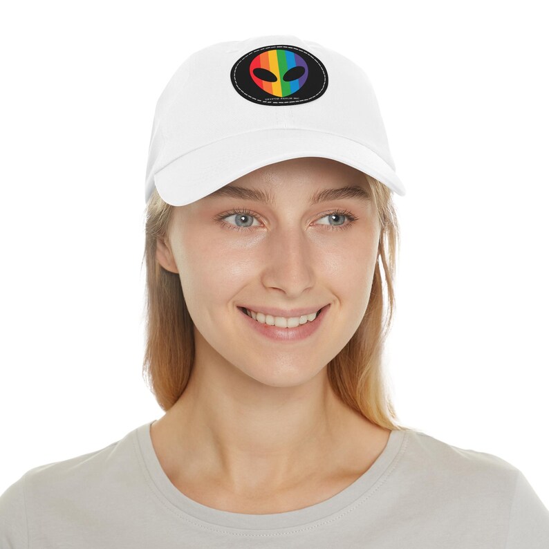 Rainbow Alien Head Patch Hat (Diff Hat Colors Available) image 6