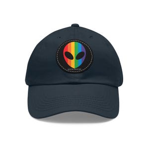 Rainbow Alien Head Patch Hat (Diff Hat Colors Available) image 12