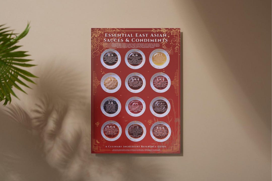 East Asian Sauces & Condiments Poster, Chinese Sauce Chart Printable ...