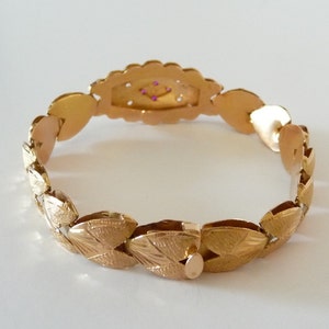 18k Gold Link Bracelet Fine Gold Jewelry Link Style Vintage from TreasuresOfGrace image 3