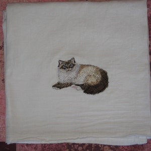 Birman Cat Flour Sack Dish Towel
