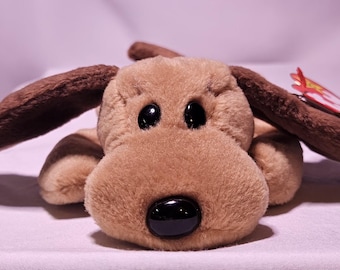 1993 Bones the Dog Beanie Baby with tag errors