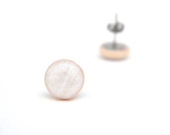 White Stud Earrings, 3 colors available Hypoallergenic Post earrings, Spring Fashion, Gift for her