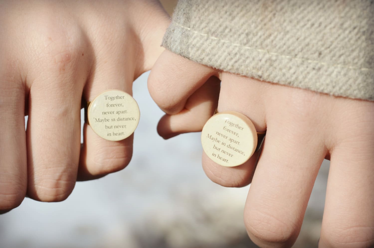 Best Friend Rings set of 2 BFF Ring Friendship Rings Womens Etsy