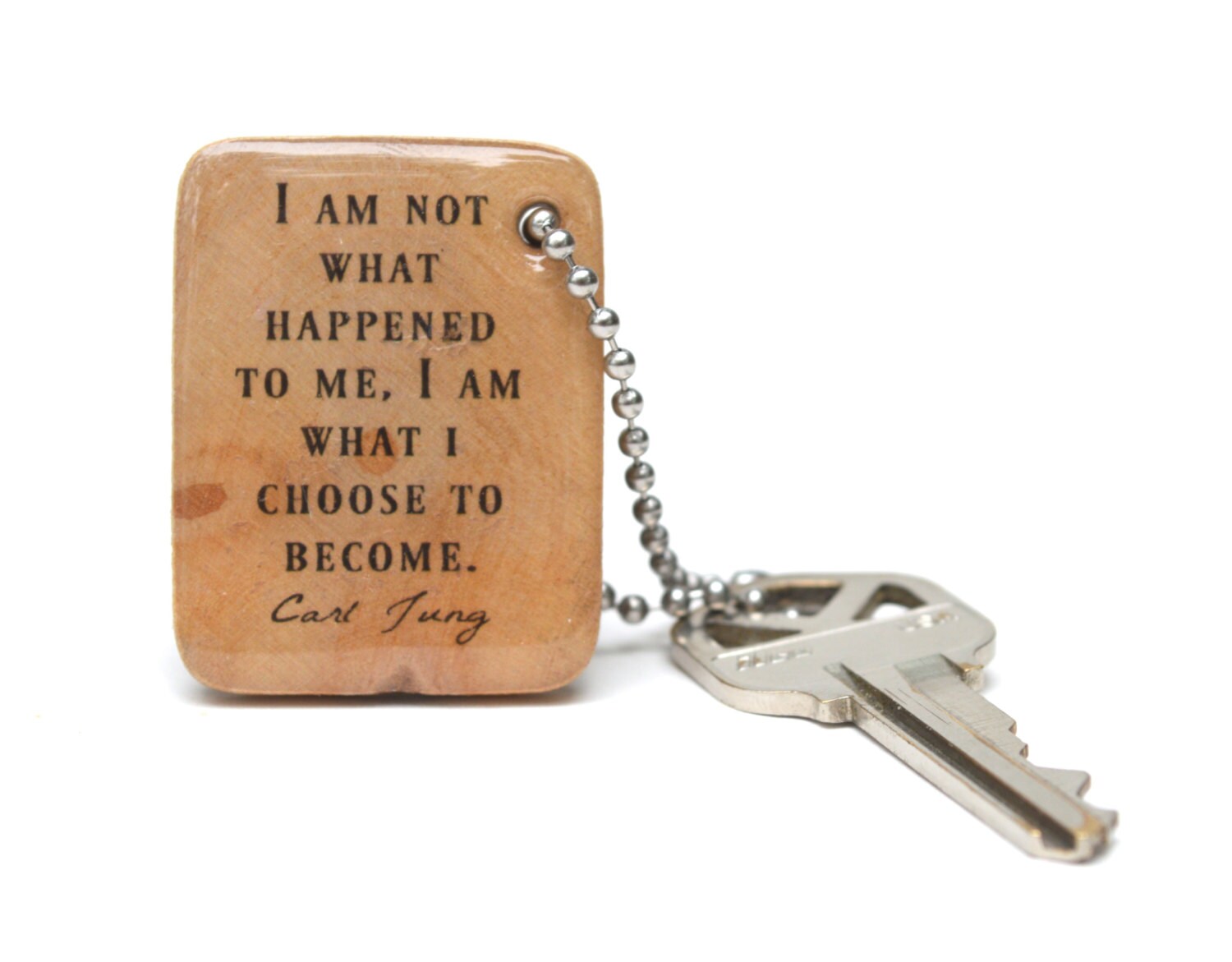 Personalized Wood keychain inspirational keychain custom quote Etsy