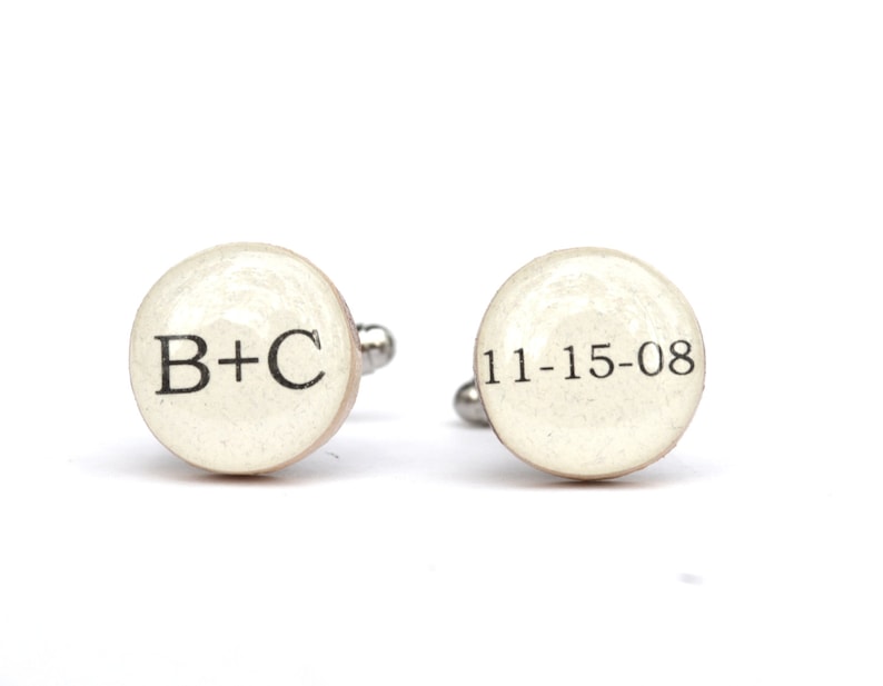 wooden anniversary 5th anniversary gift Men/'s personalized cufflinks Gift for groom