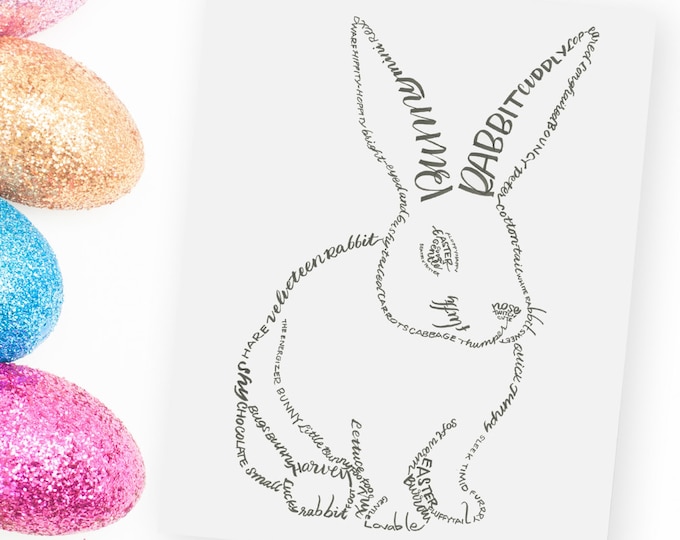 Bunny - A Limited Edition Print of a Hand-Lettered Image