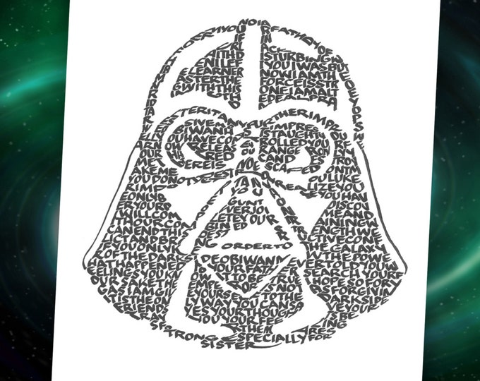 Darth Vader - A Limited Edition Print of a Hand Lettered Image