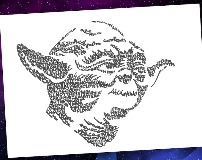 Yoda -  A Limited Edition Print of a Hand Lettered Image