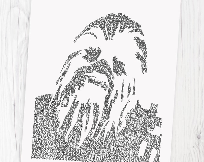 Chewbacca - "Let the Wookie Win" and Other Famous Sayings Are Used to Form Chewey. A Limited Edition Print of a Hand-lettered Image