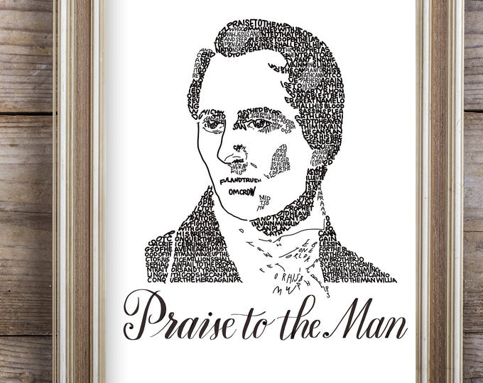 Praise to the Man - A Limited Edition Print of a Hand-lettered Image Using the Words to the Song "Praise to the Man"