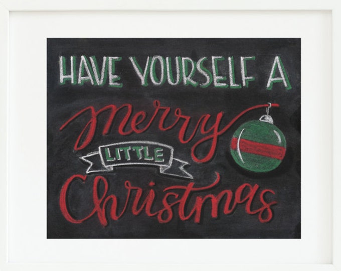 Merry Little Christmas - A Print of an Original Chalkboard