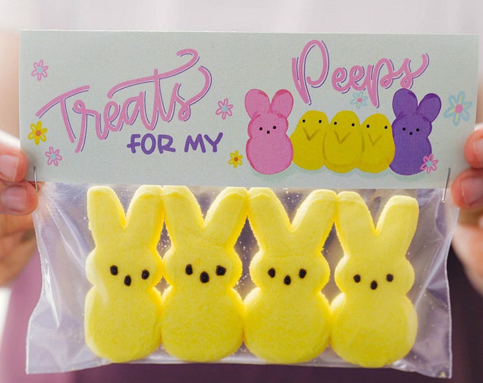 Treats for My Peeps - Printed Bag Toppers for Snack Size Baggies