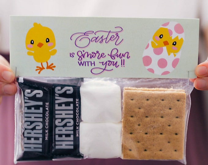 Easter is S'more Fun With You - Printed Bag Toppers for Snack Size Baggies