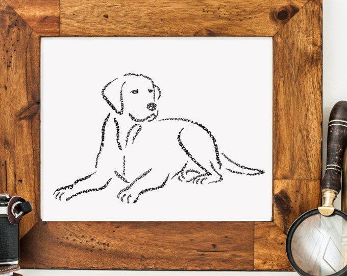 Man's Best Friend - A Limited Edition Print of a Hand-lettered Image of a Labrador