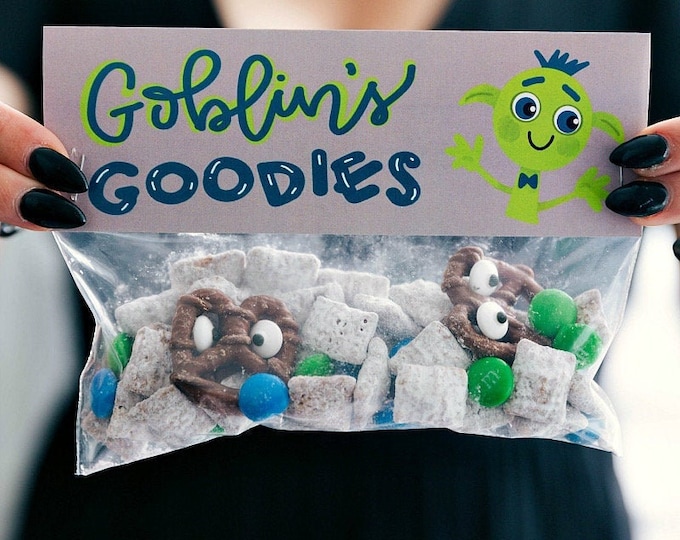 Goblin's Goodies! - Printed Bag Toppers for Snack Size Baggies