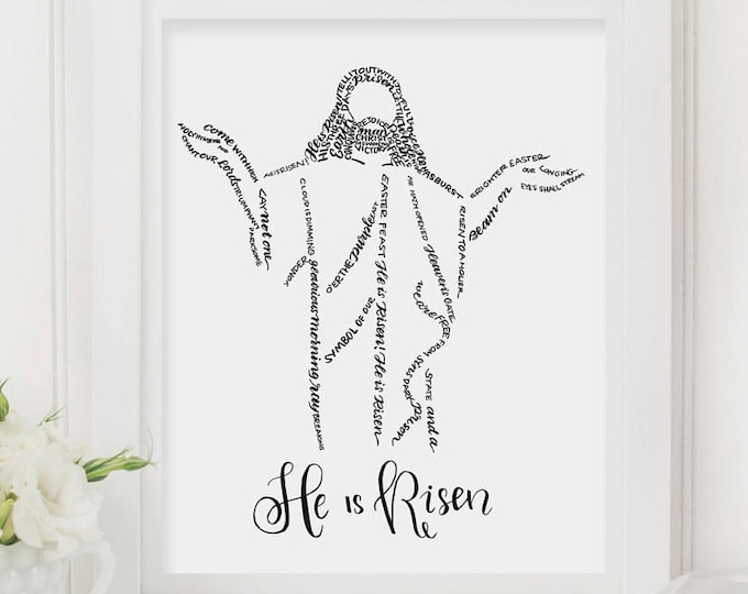 He is Risen...Christ Has Won the Victory - A Limited Edition Print of a Hand-Lettered Image