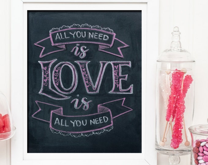 Love is All You Need! A Print of an Original Chalkboard