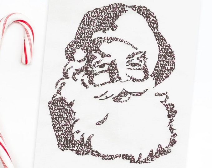 Santa Claus is Coming to Town - A Limited Edition Print of a Hand-lettered Image using the Carol