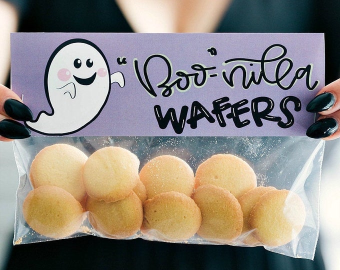 Boo-Nilla Wafers! - Printed Bag Toppers for Snack Size Baggies