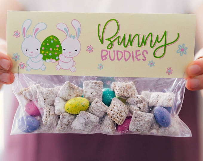 Bunny Buddies - Printed Bag Toppers for Snack Size Baggies