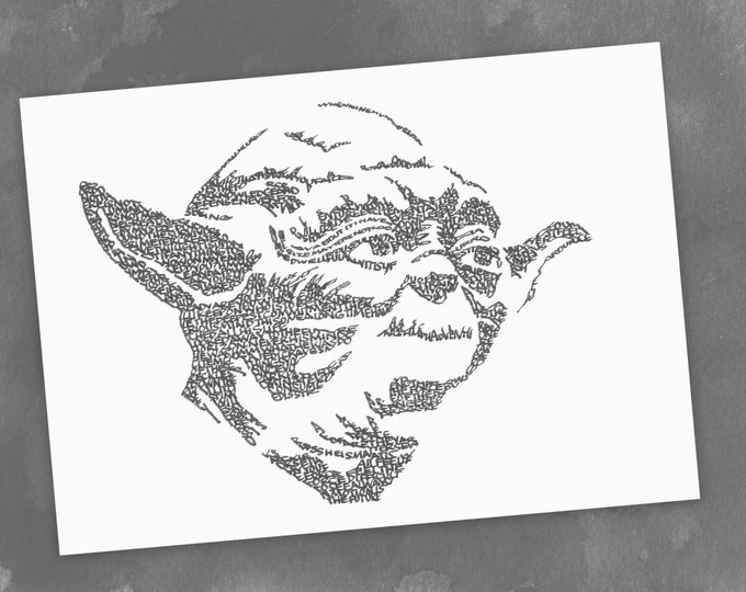 Yoda - Jedi Master A Limited Edition Print of a Hand-lettered Image