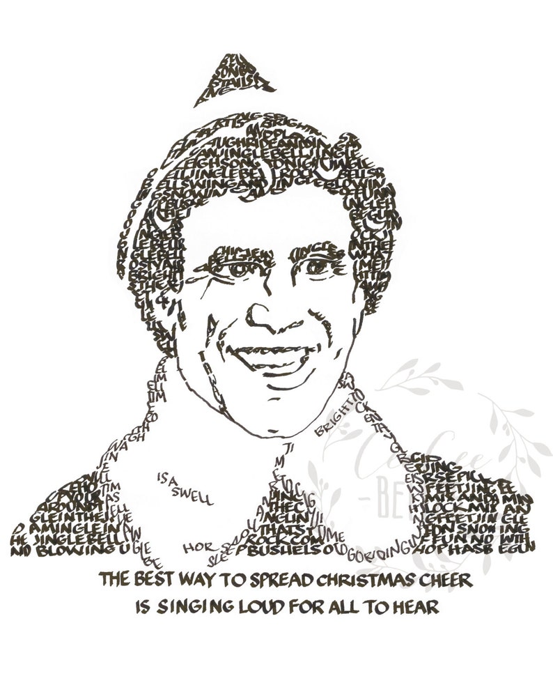 Buddy the Elf A Limited Edition Print of a Hand-lettered - Etsy