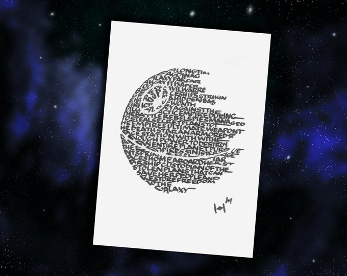 The Deathstar - A Limited Edition Print of a Hand Lettered Image