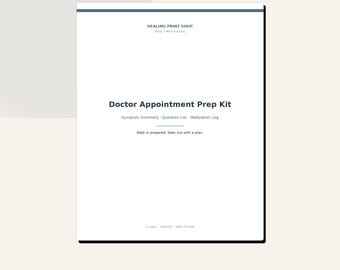 Doctor Appointment Prep Kit — Symptom Summary, Medication Log & Question Checklist