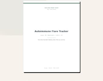 Autoimmune Flare Tracker – Lupus, RA, Hashimoto's Symptom Journal (PDF Download)
