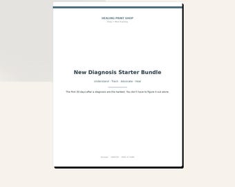 New Diagnosis Journal Bundle – Chronic Illness First Month Tracker (PDF Download)