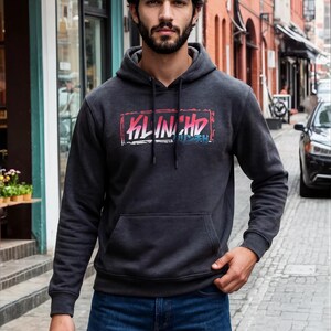 Streetwear Hoodie Men Graphic Sweatshirt Anime Inspired Urban Fashion Black Midweight Fleece Pullover Gift Motivational Design Philosophy image 6