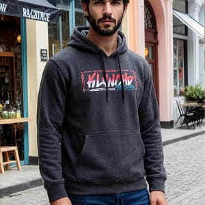 Casual Wear Hoodie Men Bold Statement Design Graphic Sweatshirt Anime Inspired Streetwear Urban Fashion Black Pullover Midweight Fleece Motivational Philosophy Contemporary Apparel Everyday Clothing Comfortable Daily Wear Gift For Men